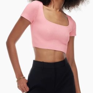 Babaton Sculpt Knit Squareneck Top - Medium